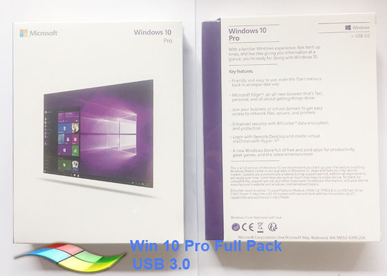 Cina Bahasa Global Windows 10 Pro Microsoft factory Menyegel Kunci Produk FPP USB3.0 Versi Online Activation pemasok