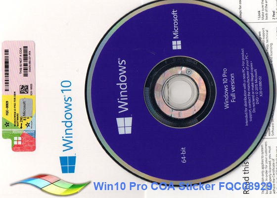 Cina 64bit Microsoft Windows 10 Pro OEM Sticker Online Aktifkan Windows 10 Oem Dvd pemasok