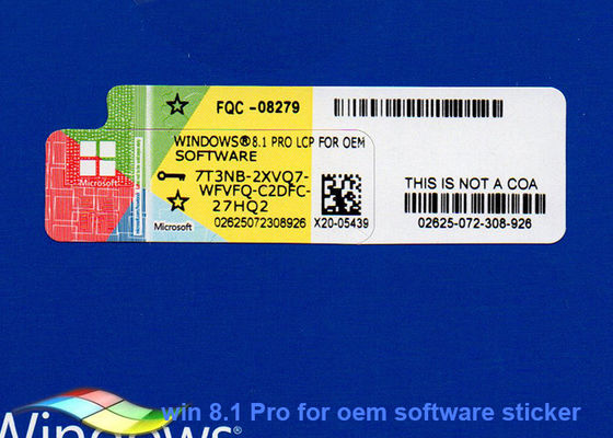 Cina Microsoft Windows 8.1 Full Version FQC-08279, Windows Coa Sticker pemasok
