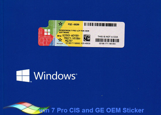 Cina Kunci Produk Windows 7 Professional 64 Bit Untuk Tablet PC / Kunci Produk Komputer pemasok
