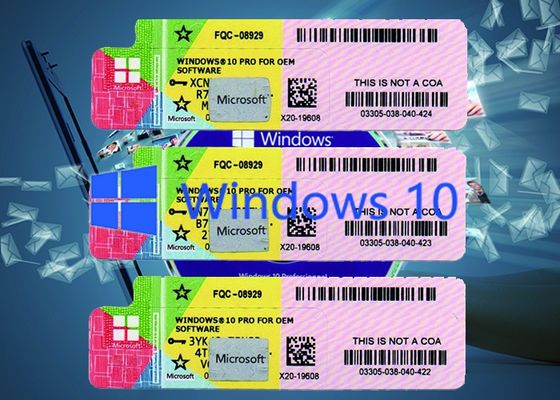 Cina Perangkat Lunak Kunci Produk asli Windows 10 Sistem 64BIT Multi Bahasa, Windows 10 Pro Keycode pemasok