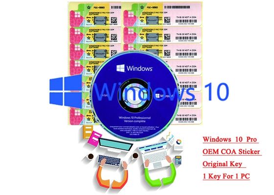 Cina 32/64 bit Windows 10 Product Key Sticker Menangkan 10 Pro COA X20 Online Aktifkan pemasok
