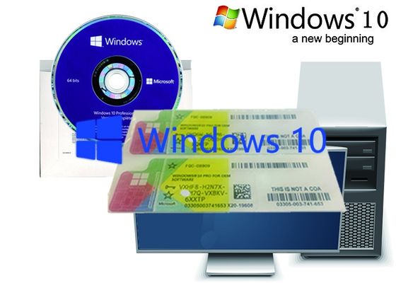 Cina Windows 10 Brand New Home OEM Pack, Komputer Bahasa Opsional 100% Asli pemasok