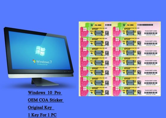 Cina Windows 10 Pro Italia COA Sticker Online Aktivasi FQC Customizable Asli pemasok