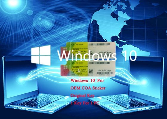 Cina Versi Opsional Windows 10 Pro COA X20 Sticker Product Key 64Bit Sistem Asli pemasok