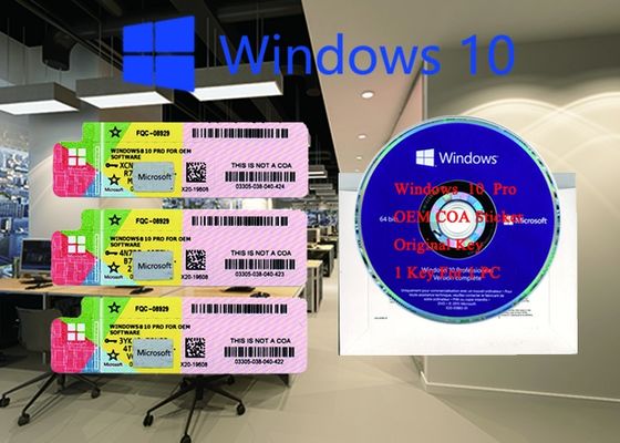 Cina Asli Windows 10 Pro COA 32 bit x 64 Bit Multi Bahasa FQC 08929 pemasok