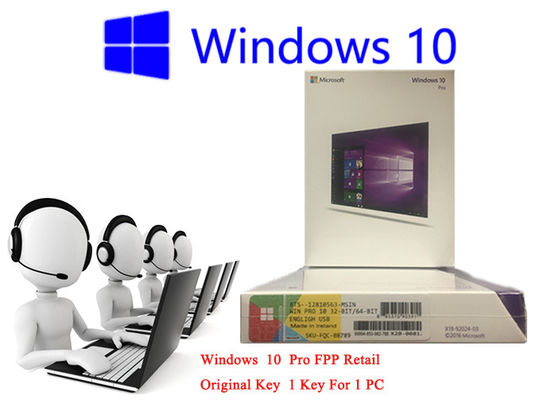 Cina 32bit / 64bit Windows 10 FPP Kotak Ritel PC Internasional Korea 3.0 Aktivasi Online USB pemasok