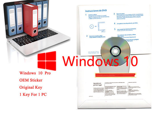 Cina 32/64 Bit Windows 10 Pro OEM Sticker Professional Computer Software dengan Kunci Produk pemasok