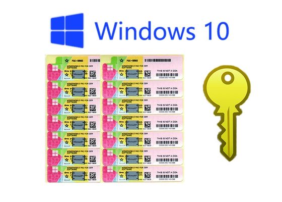 Cina 100% Asli Windows 10 Pro COA Sticker, Windows Pro Fpp Versi Multilingual pemasok